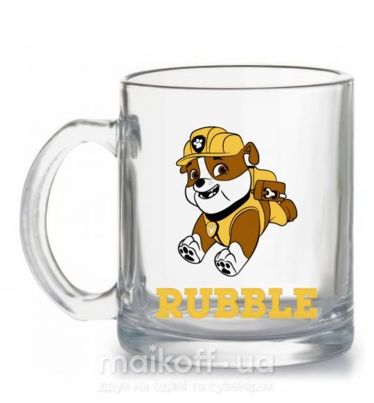 Чашка скляна Rubble Прозорий фото