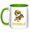 Чашка з кольоровою ручкою Rubble Зелений фото