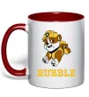 Чашка з кольоровою ручкою Rubble Червоний фото