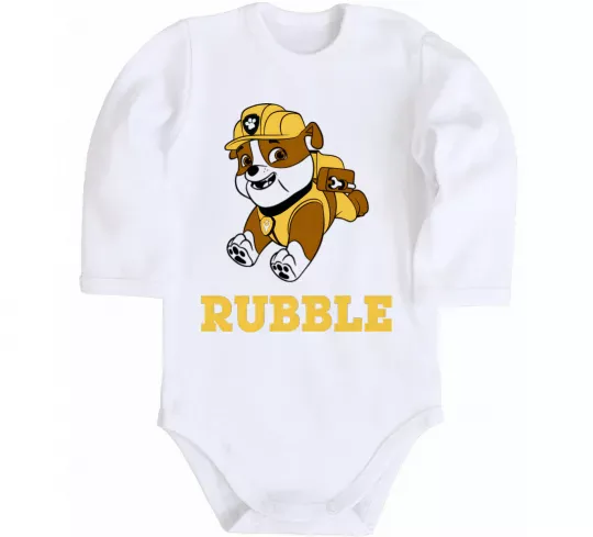 Детский боди Rubble Белый фото