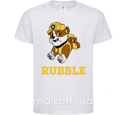 Дитяча футболка Rubble Білий фото