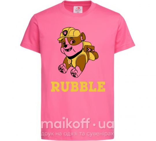 Дитяча футболка Rubble Яскраво-рожевий фото