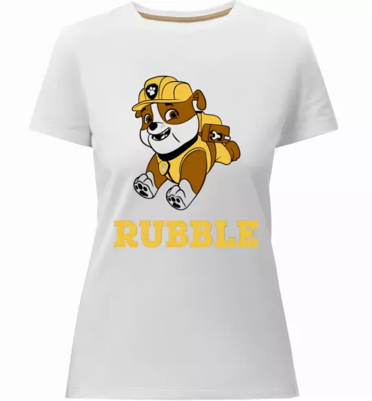 Жіноча преміум футболка Rubble Білий фото