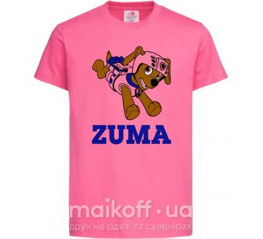 Дитяча футболка Zuma Яскраво-рожевий фото