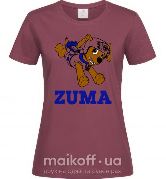 Жіноча футболка Zuma Бордовий фото