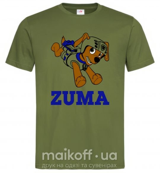 Чоловіча футболка Zuma Оливковий фото