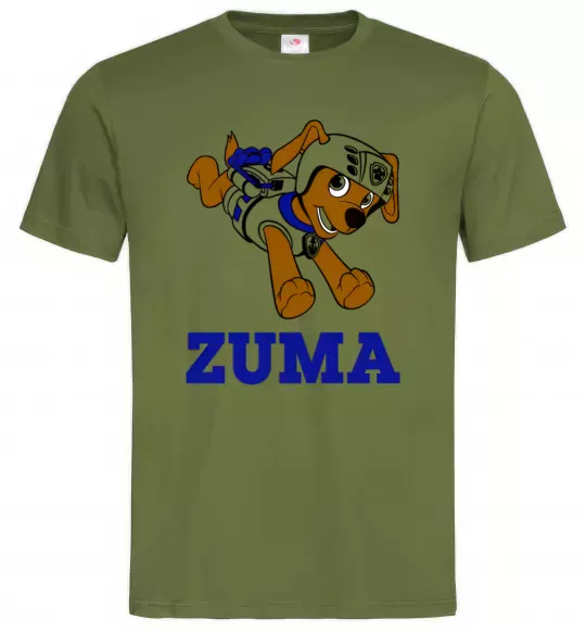 Чоловіча футболка Zuma Оливковий фото