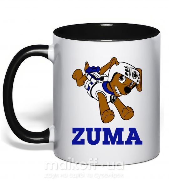 Чашка з кольоровою ручкою Zuma Чорний фото