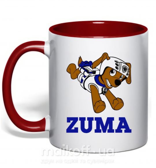 Чашка с цветной ручкой Zuma Красный фото