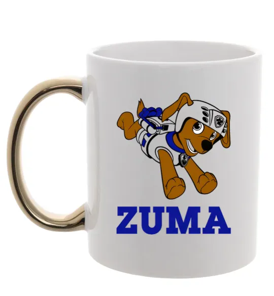 Чашка з кольоровою ручкою Zuma Золото фото