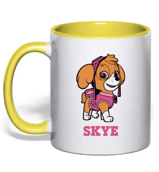 Чашка с цветной ручкой Skye Солнечно желтый фото