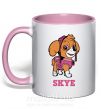 Чашка с цветной ручкой Skye Нежно розовый фото
