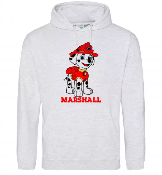 Мужская толстовка (худи) Marshall Серый меланж фото