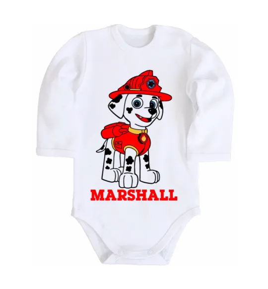 Детский боди Marshall Белый фото