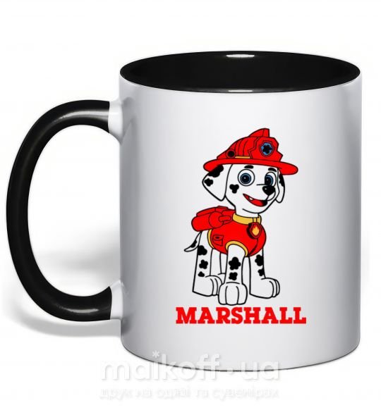 Чашка з кольоровою ручкою Marshall Чорний фото