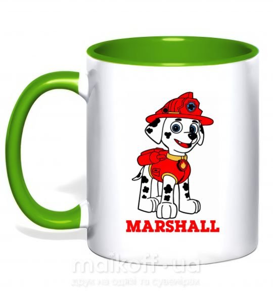 Чашка с цветной ручкой Marshall Зеленый фото