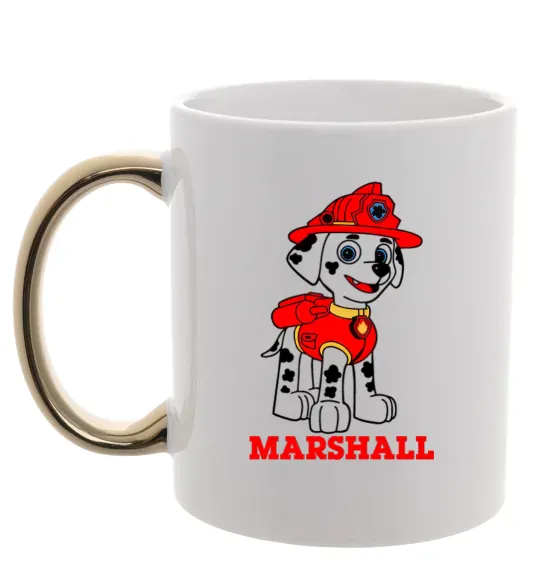 Чашка з кольоровою ручкою Marshall Золото фото