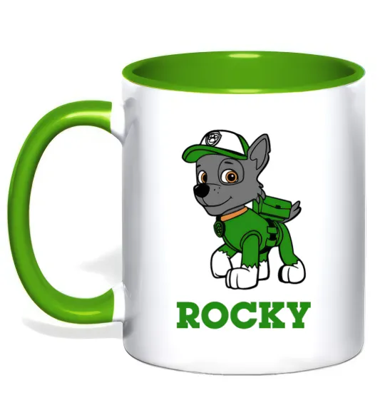 Чашка с цветной ручкой Rocky Лаймовый фото