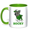 Чашка с цветной ручкой Rocky Зеленый фото