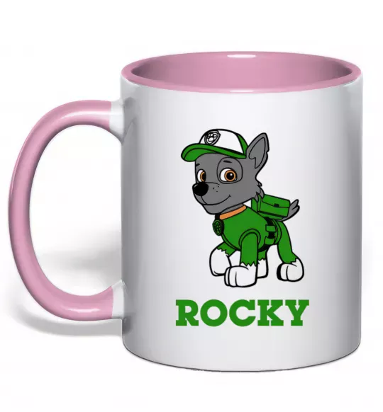 Чашка с цветной ручкой Rocky Нежно розовый фото