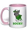 Чашка с цветной ручкой Rocky Нежно розовый фото