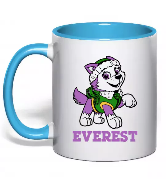 Чашка с цветной ручкой Everest Голубой фото