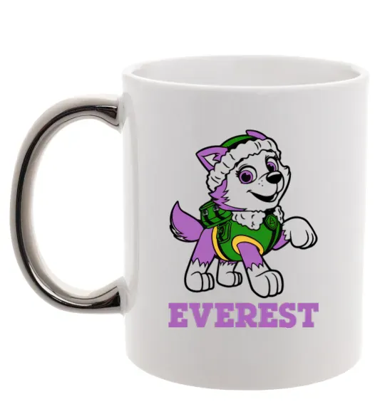 Чашка с цветной ручкой Everest Серебро фото