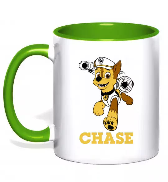 Чашка з кольоровою ручкою Chase Зелений фото