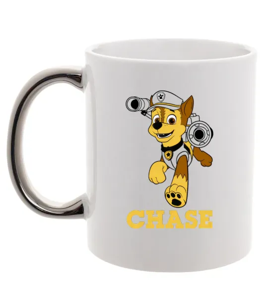 Чашка з кольоровою ручкою Chase Срібло фото