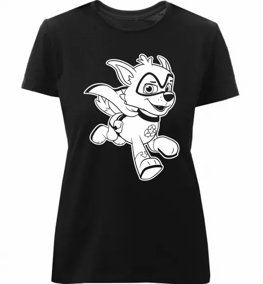 Жіноча преміум футболка Супер Роккі Чорний фото