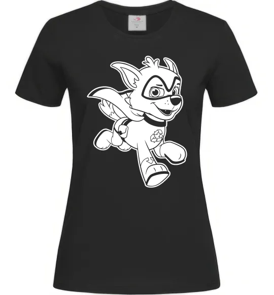 Жіноча футболка Супер Роккі Чорний фото