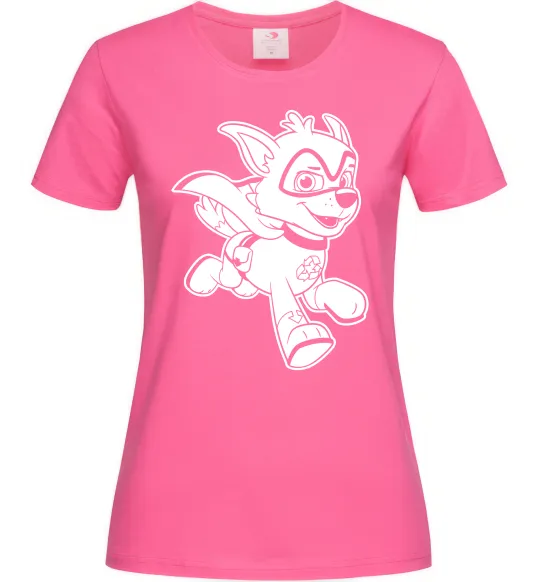 Жіноча футболка Супер Роккі Яскраво-рожевий фото