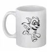 Чашка керамическая Супер Роккі Белый фото