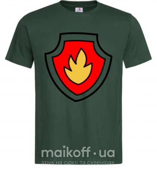 Чоловіча футболка Значек Маршала Темно-зелений фото