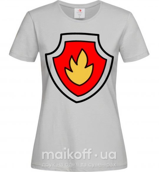 Женская футболка Значек Маршала Серый фото