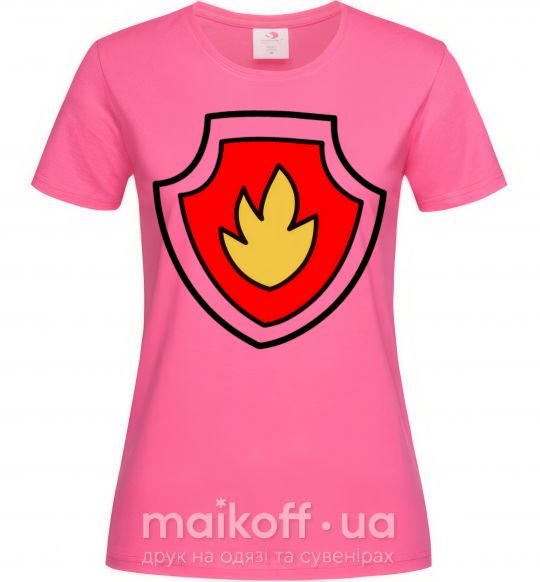 Женская футболка Значек Маршала Ярко-розовый фото
