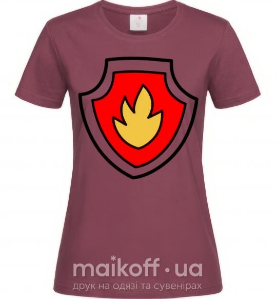 Женская футболка Значек Маршала Бордовый фото