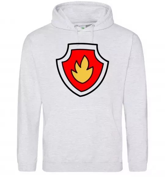 Мужская толстовка (худи) Значок Маршала Серый меланж фото