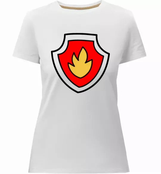 Женская премиум футболка Значок Маршала Белый фото