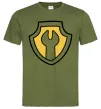 Мужская футболка Значок Раббл Оливковый фото