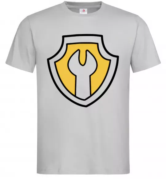 Мужская футболка Значок Раббл Серый фото