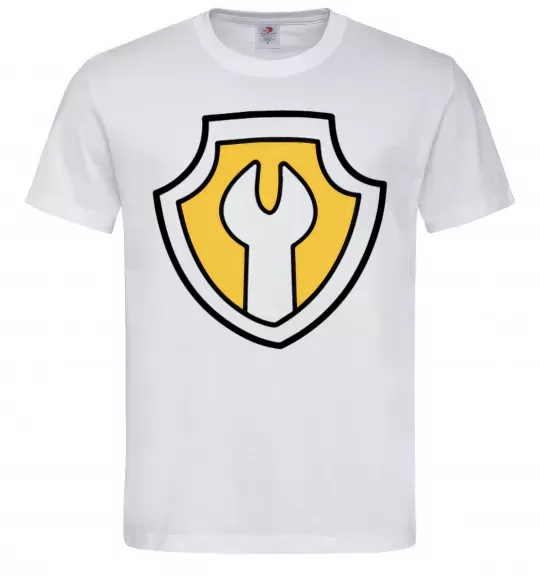 Мужская футболка Значок Раббл Белый фото