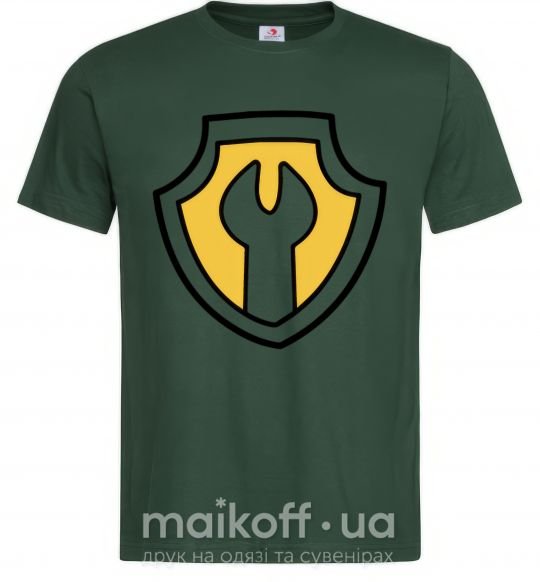 Мужская футболка Значек Крепыша Темно-зеленый фото