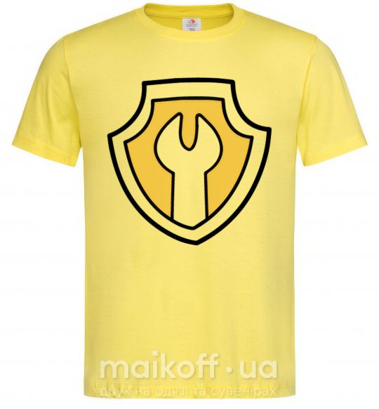 Мужская футболка Значек Крепыша Лимонный фото