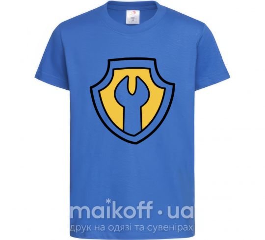 Детская футболка Значек Крепыша Ярко-синий фото