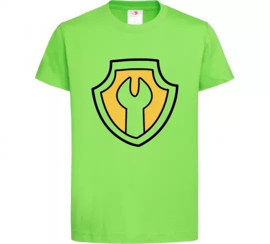 Дитяча футболка Значок Раббл Лаймовий фото