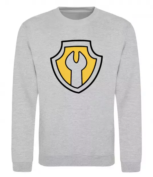 Свитшот Значок Раббл Серый меланж фото