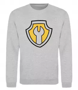 Свитшот Значок Раббл Серый меланж фото