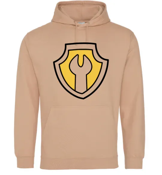 Мужская толстовка (худи) Значок Раббл Песочный фото