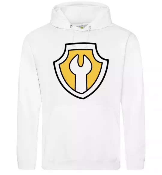 Жіноча толстовка (худі) Значок Раббл Білий фото